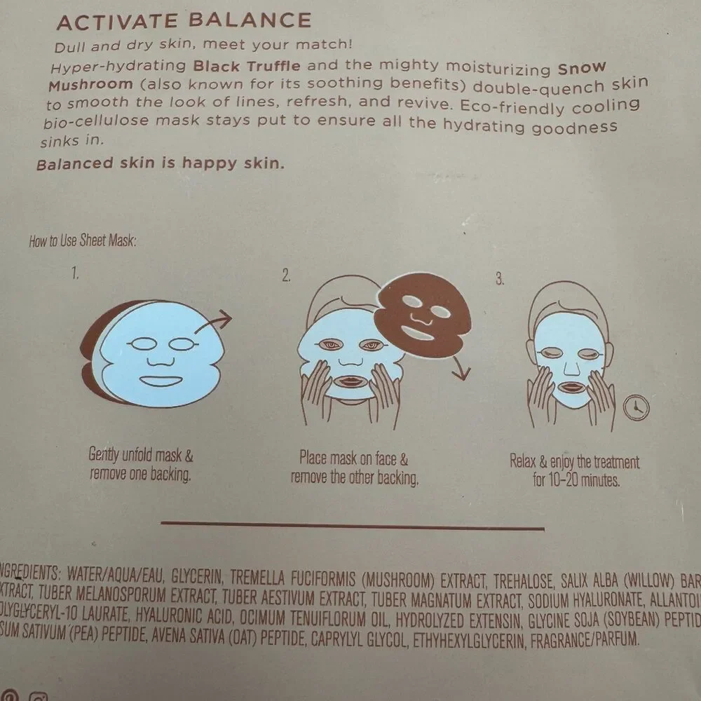 2 x Karuna Skin Quench Bio-Cellulose Mask Hyaluronic Acid Blend Expires 7/27